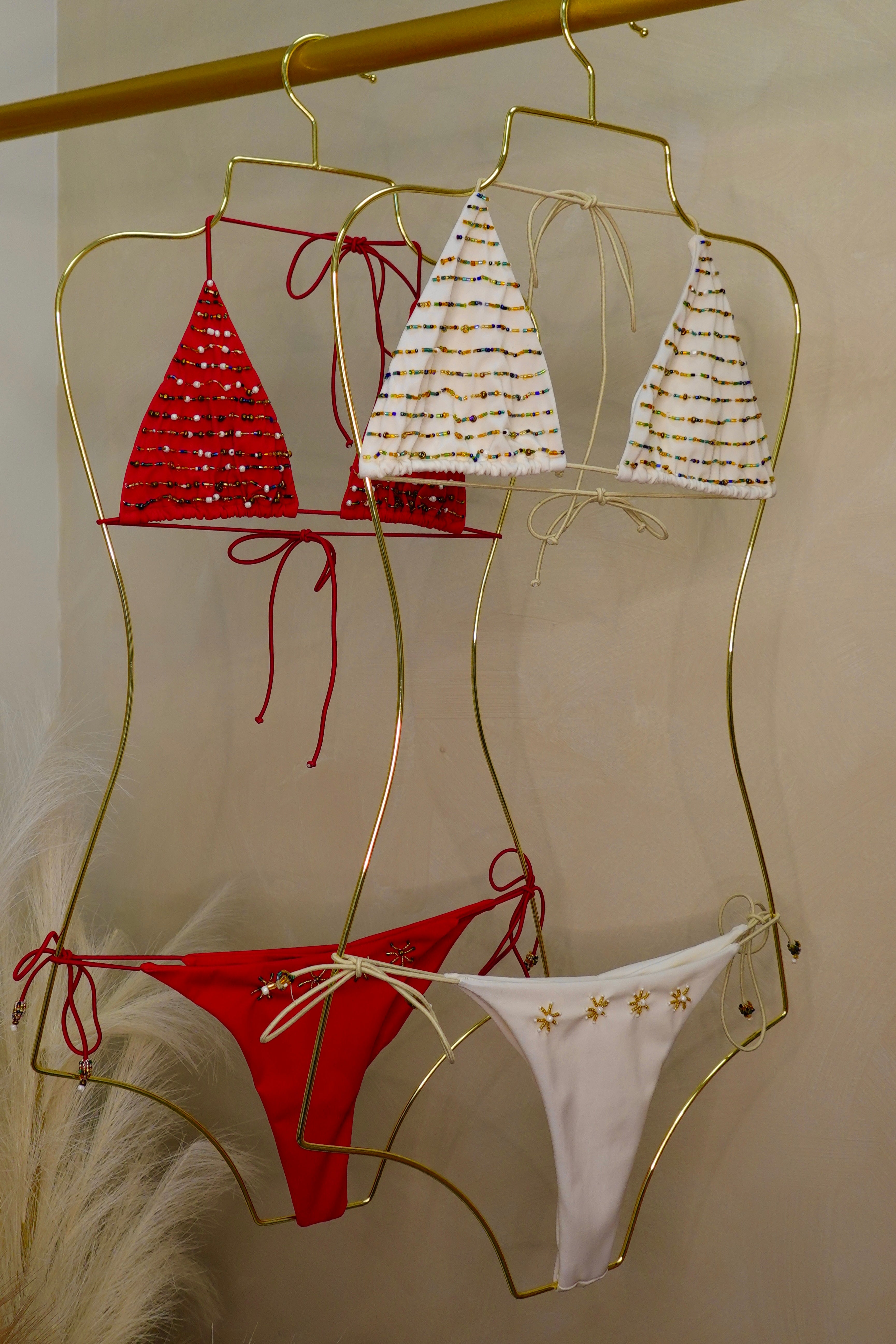 Ocean Fine Beaded Bikini | IVORY