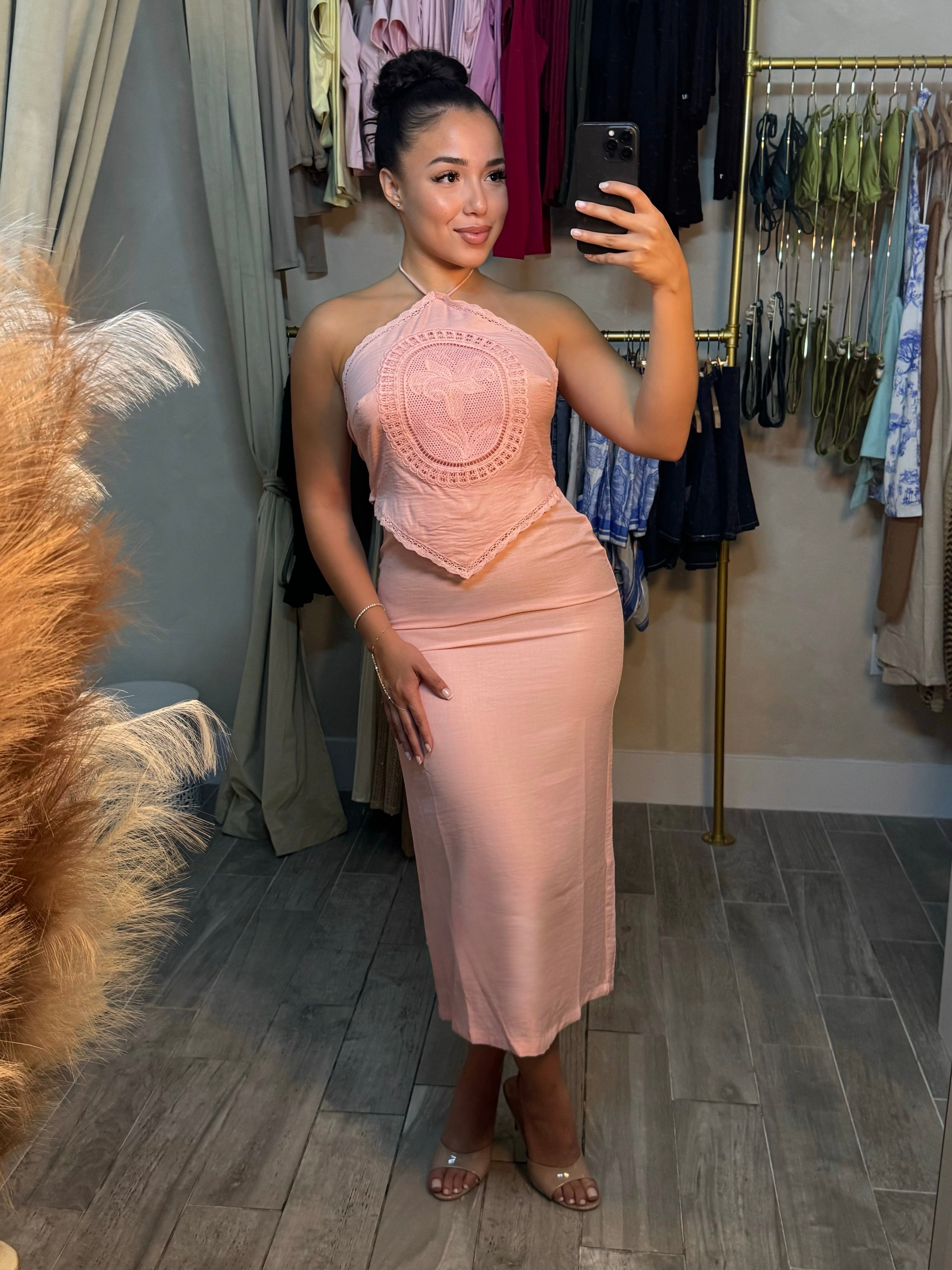 Romantic Adventure Midi Dress | Milkshake Pink