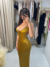 Load image into Gallery viewer, Chic Summer Satin Maxi - GOLD
