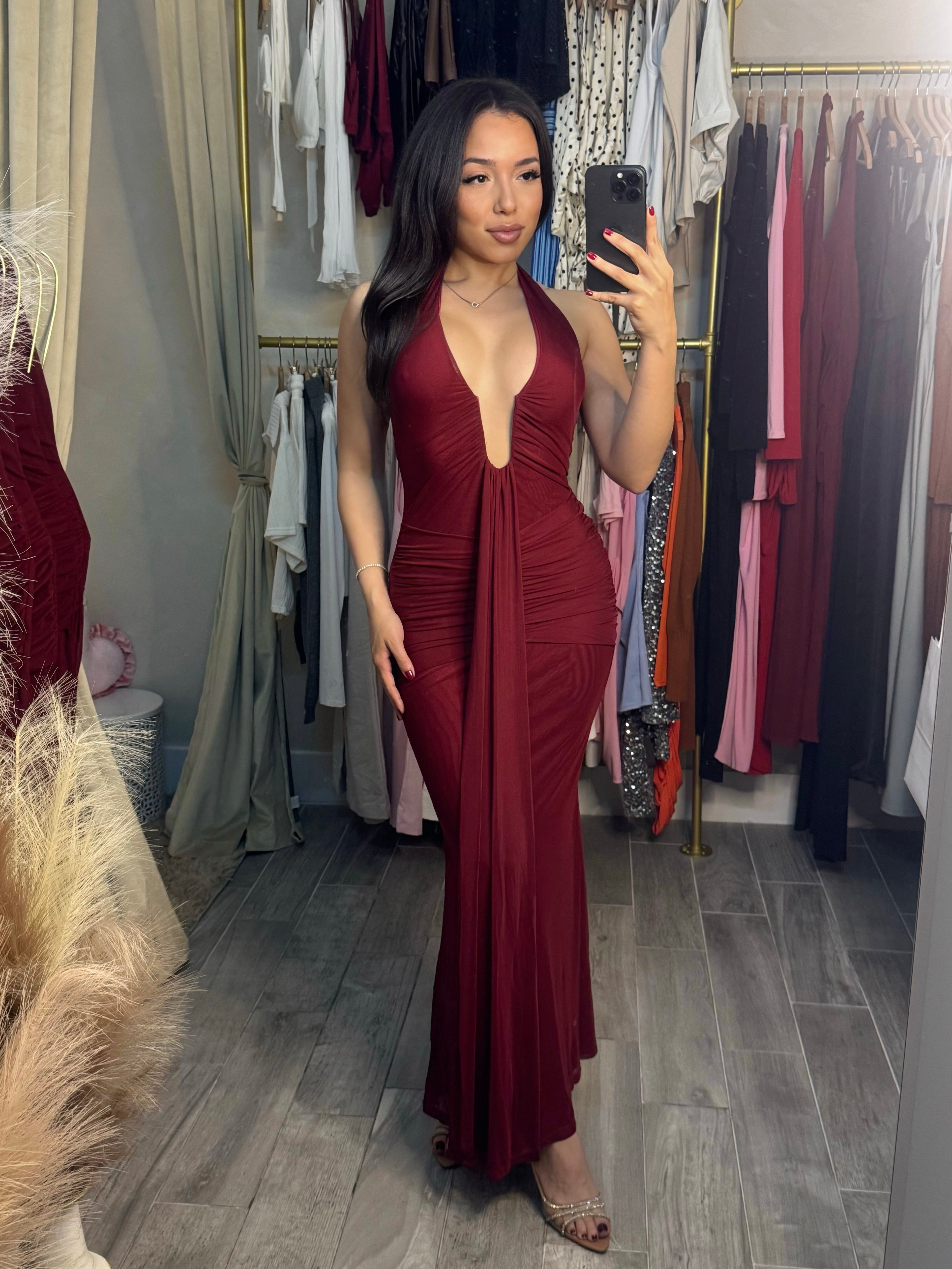 BE MINE MESH MAXI DRESS