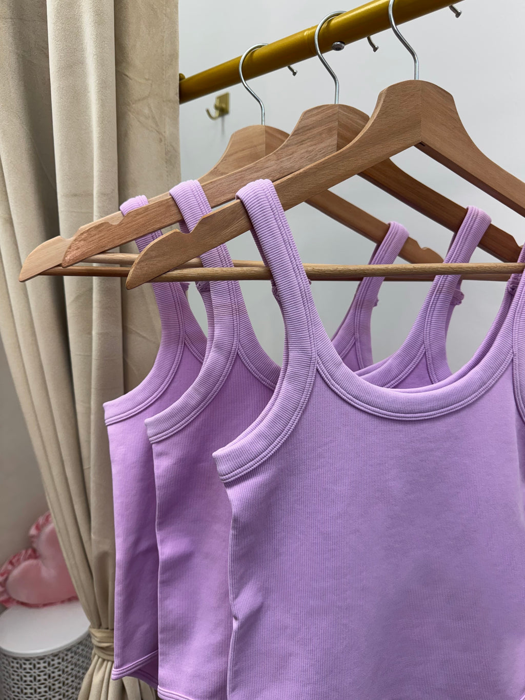 SCOOP NECK DOUBLE LINED BODYSUIT | LILAC