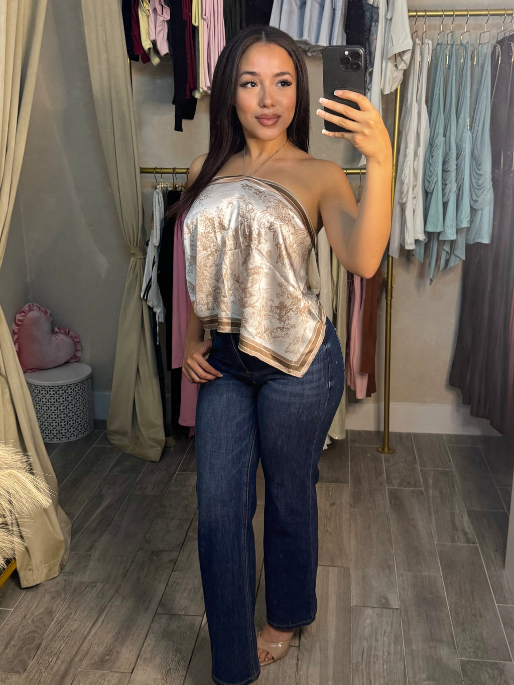 DARK WASH STRAIGHT LEG DENIMS