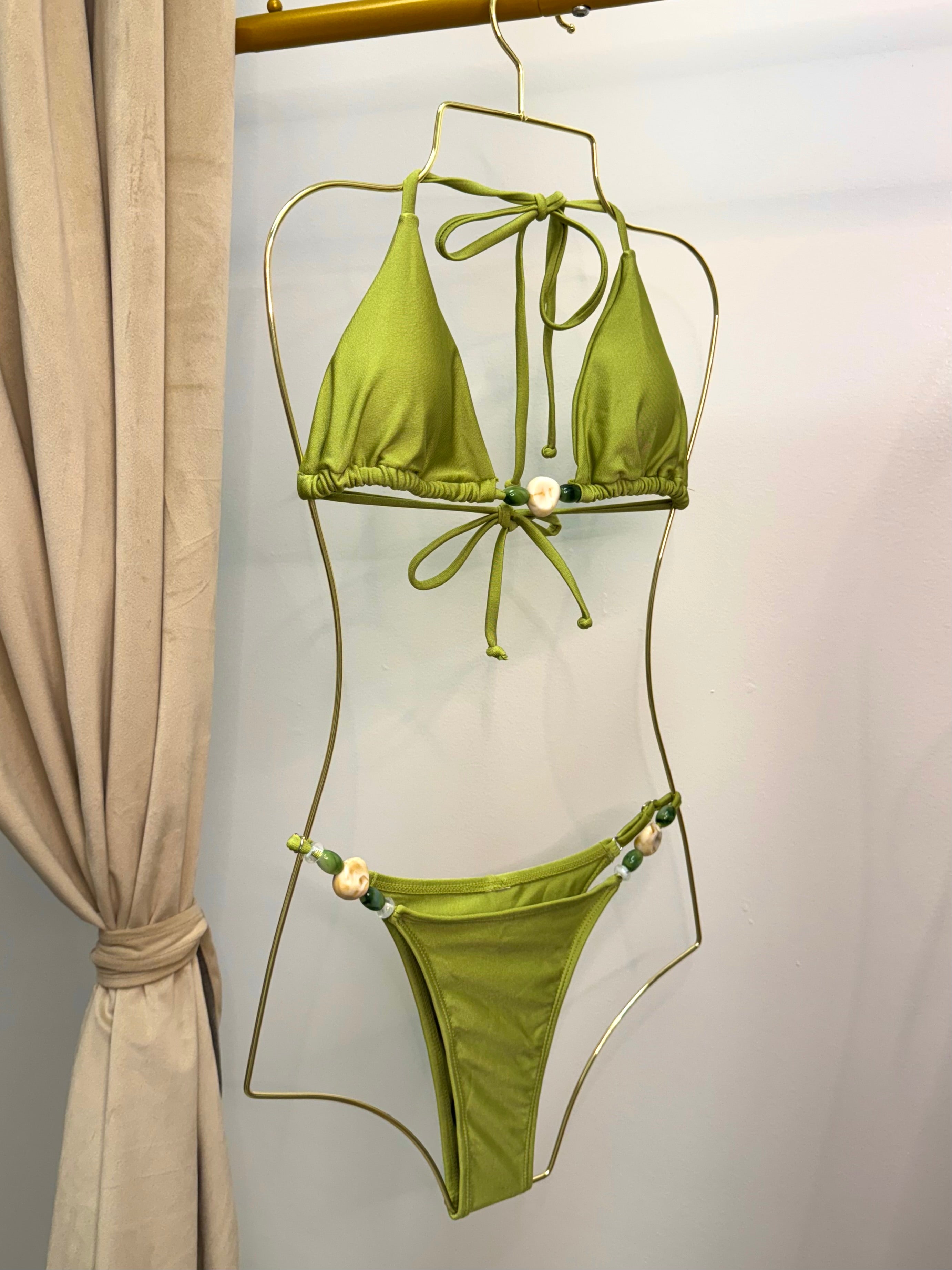 OLIVE AND PEARL BIKINI SET