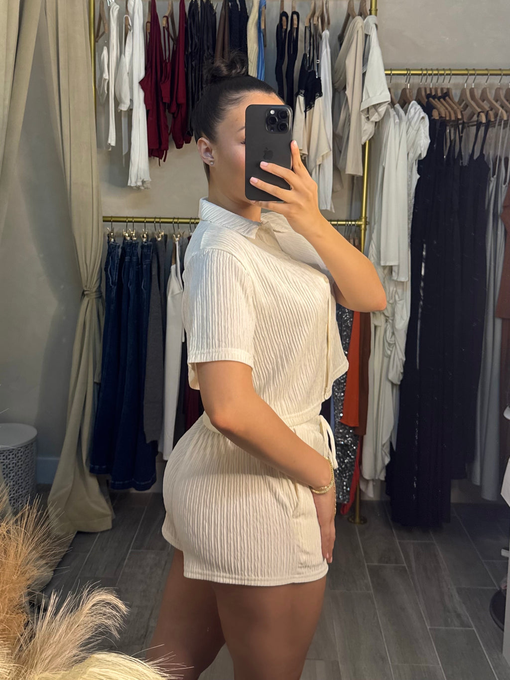 LINEN BABE SHORT SET