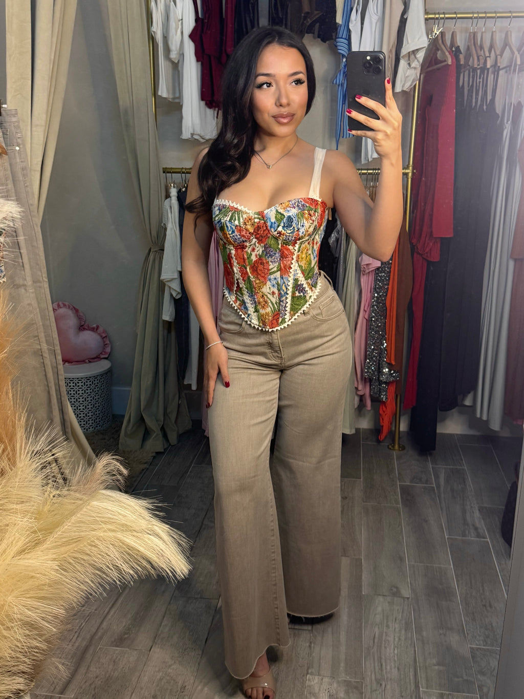 SWEET FLORALS CORSET TOP