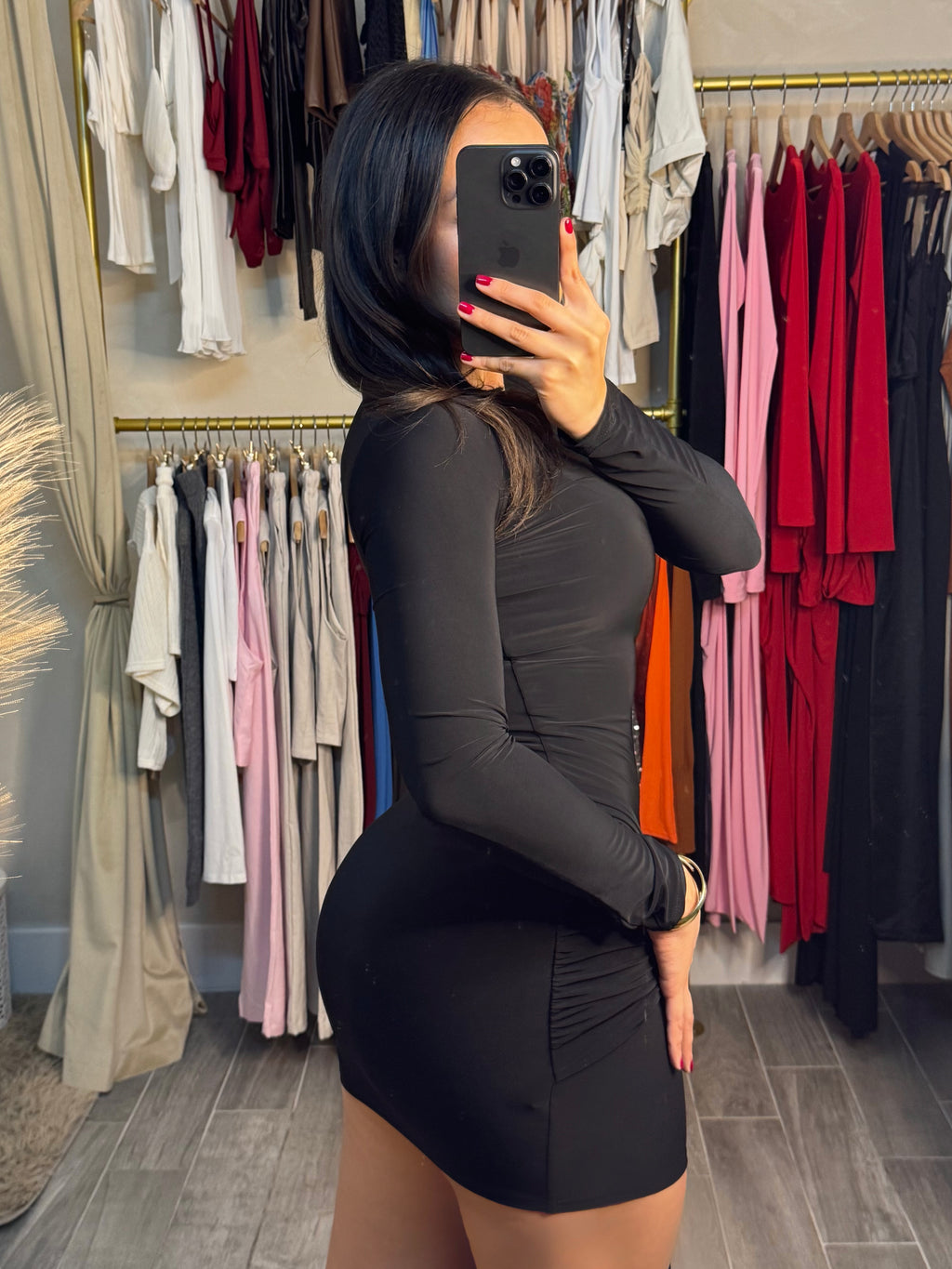 HEART EYES MINI DRESS | BLACK