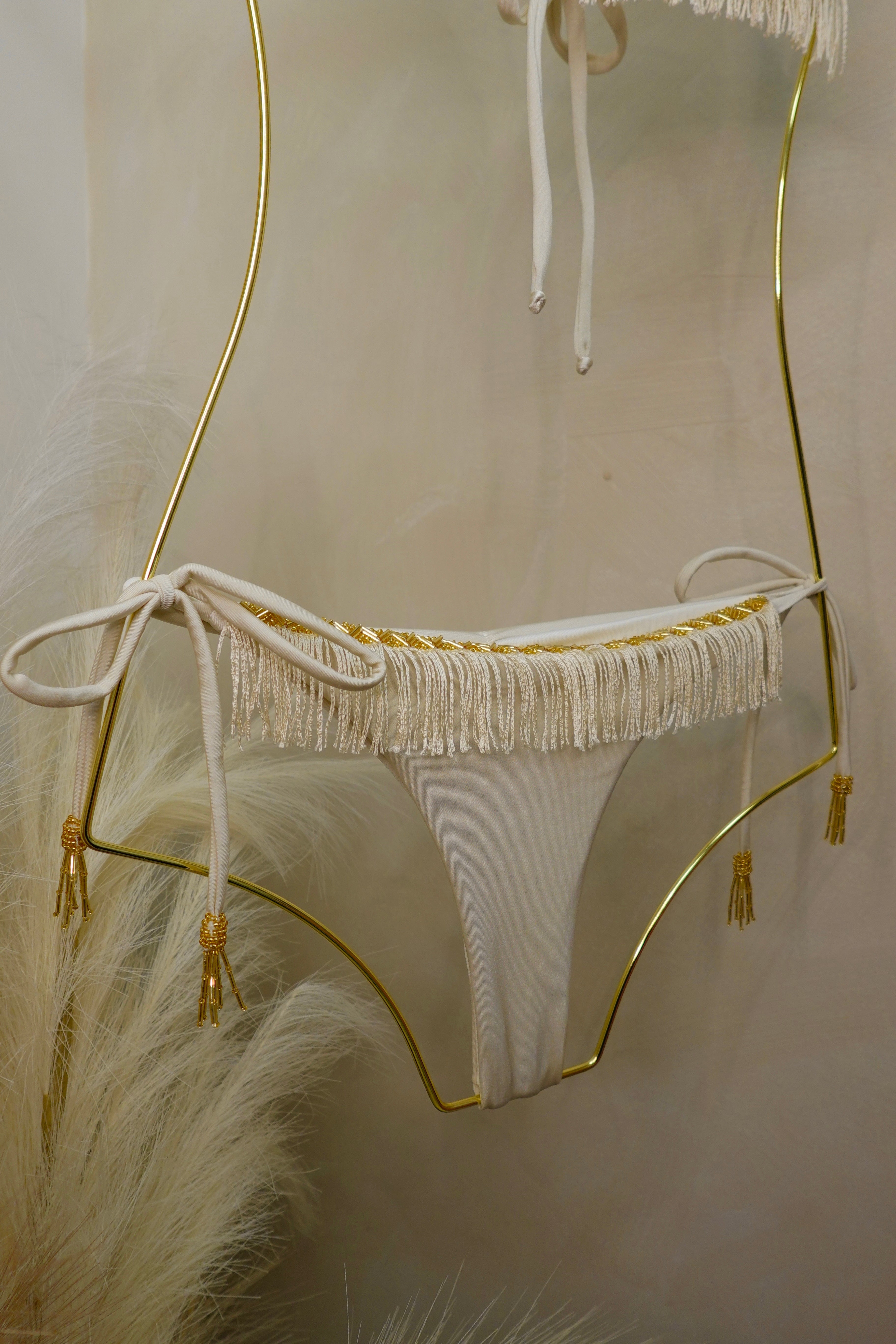 Gold Fringe Bikini Set