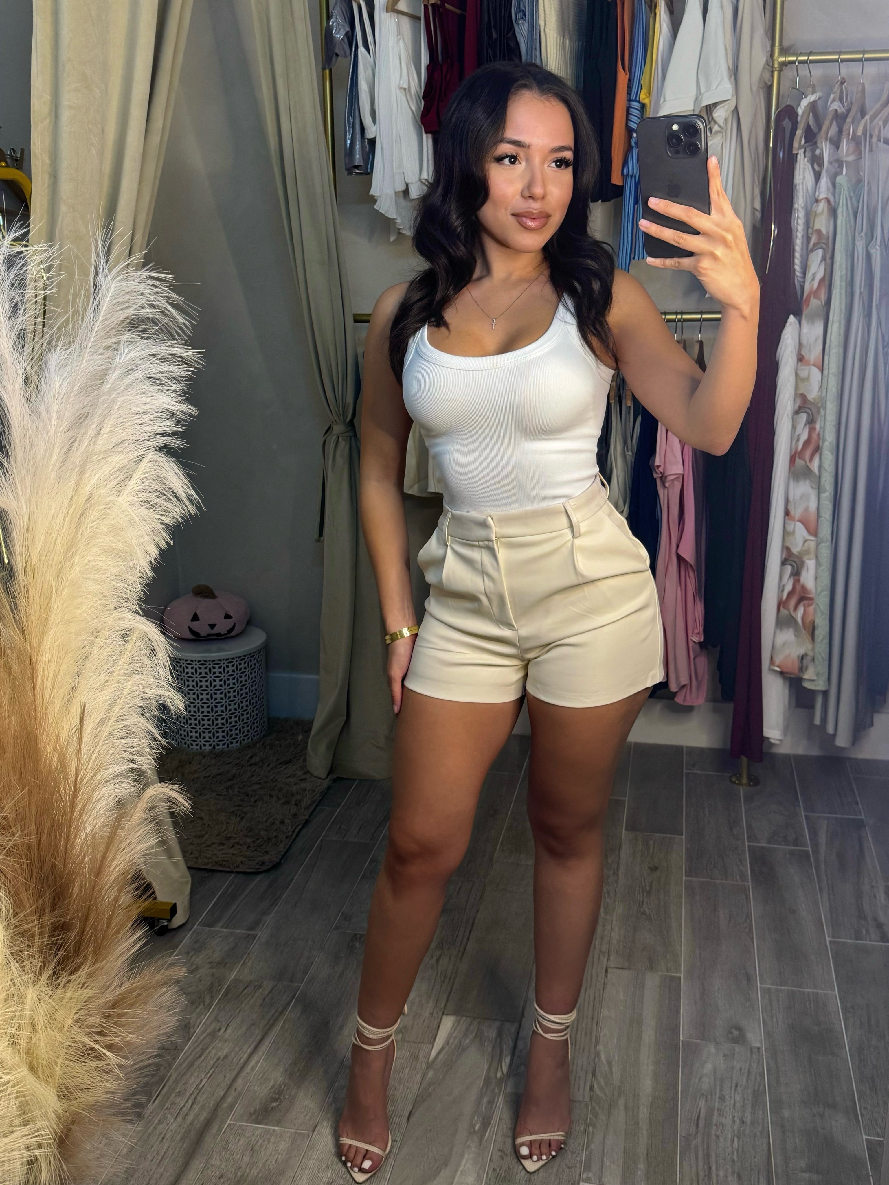 Vegan Leather Shorts
