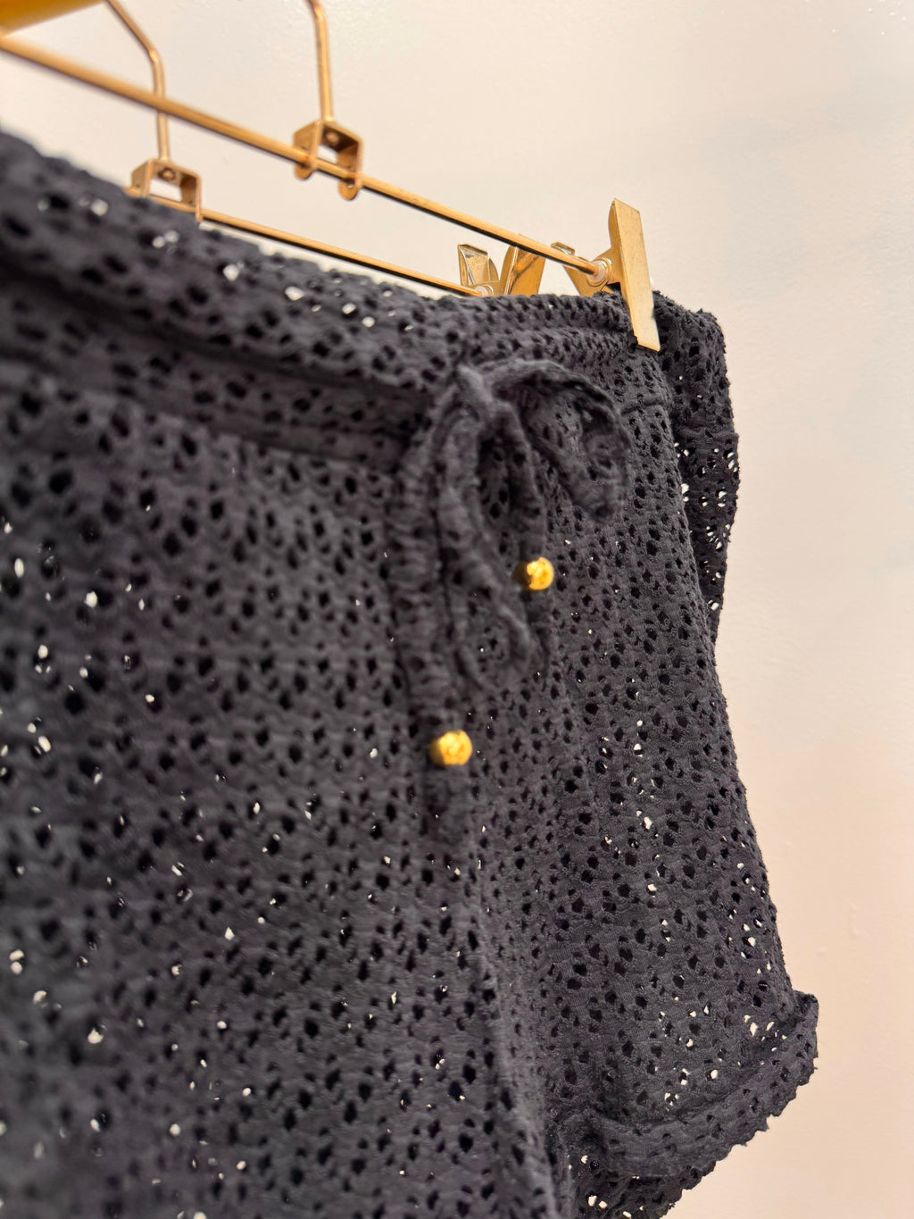 Golden Cover Up Short | BLACK