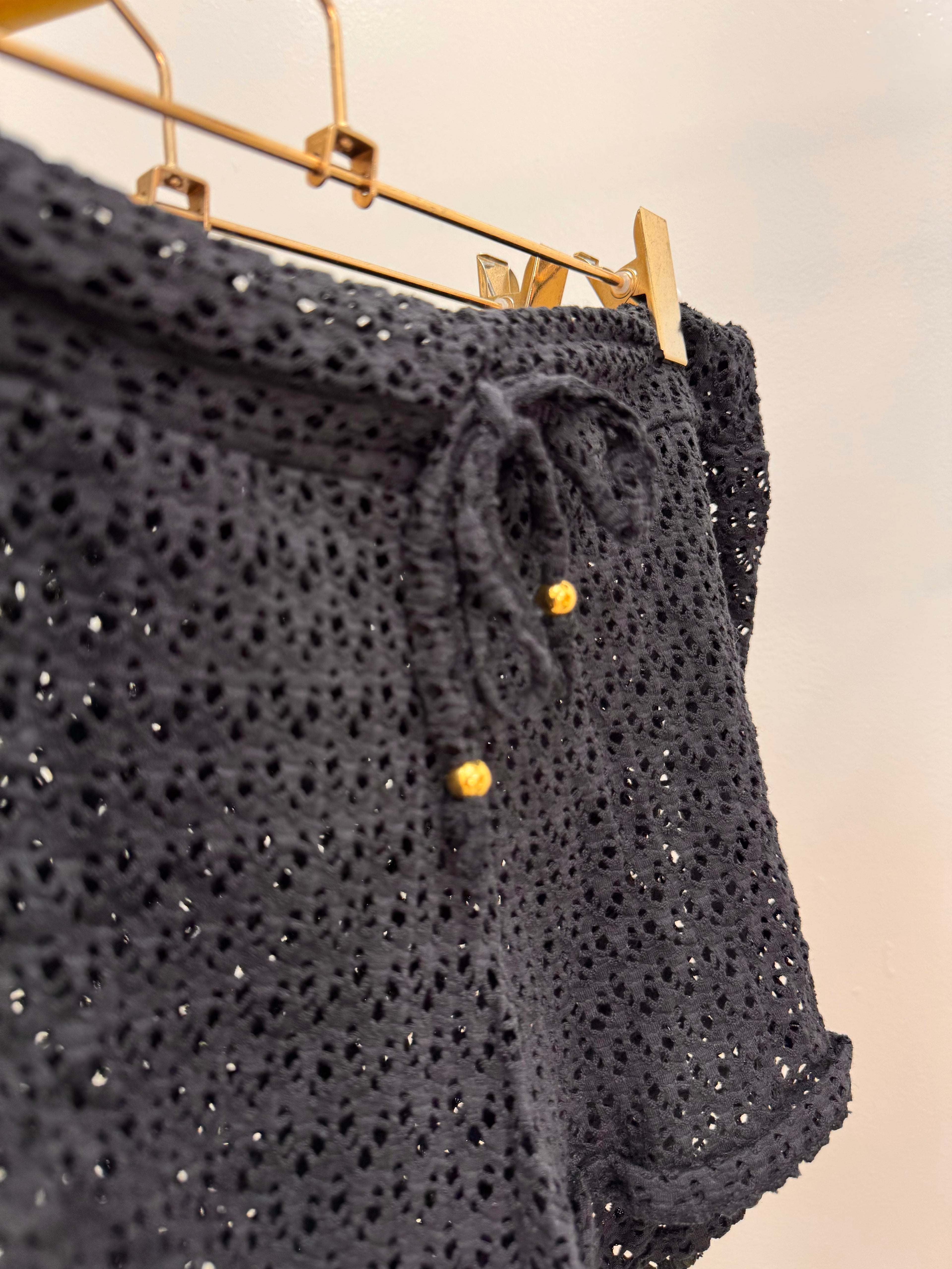 Golden Cover Up Short | BLACK