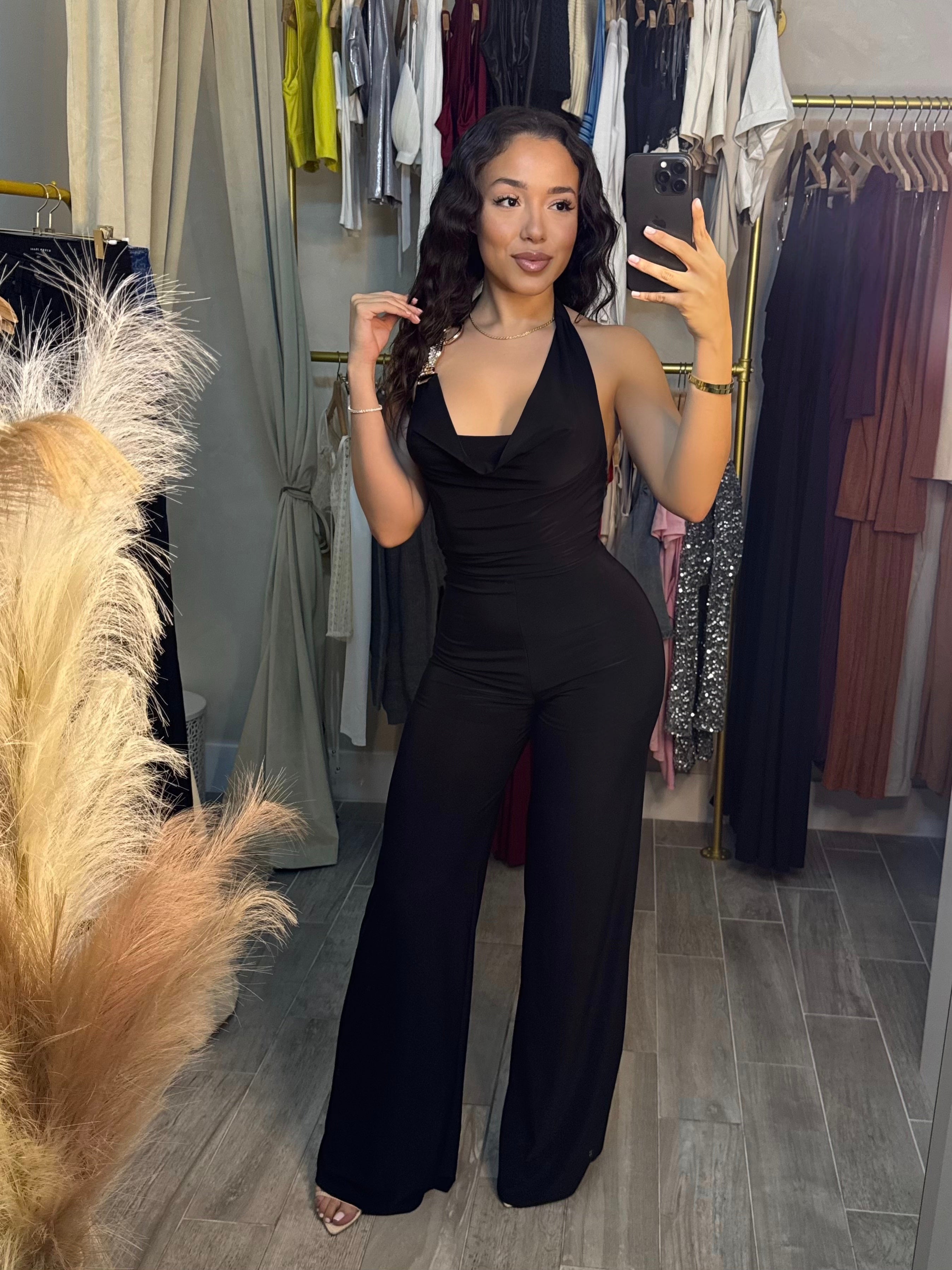 GOLD DRIP JUMPSUIT