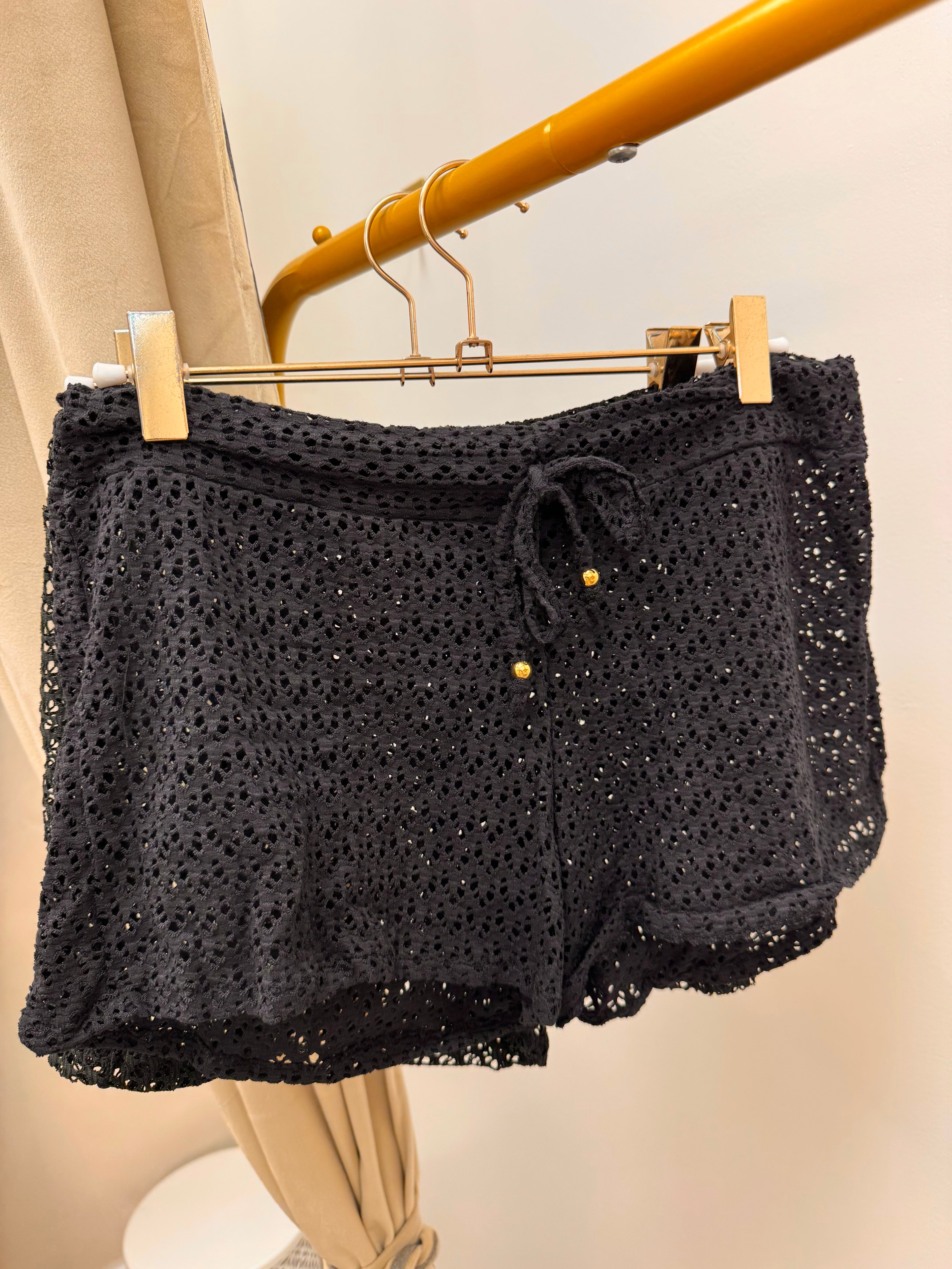 Golden Cover Up Short | BLACK