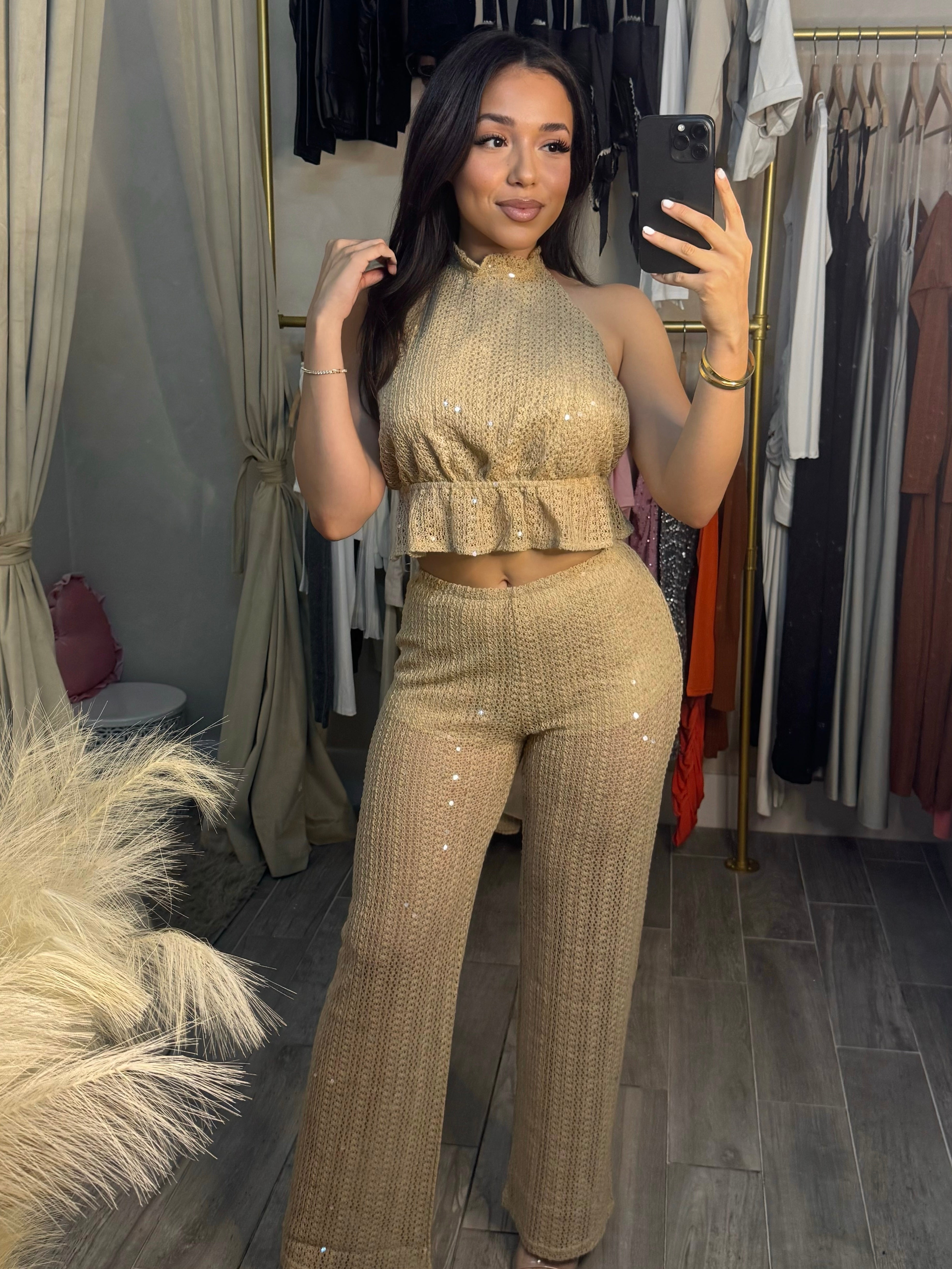 Seashell Crochet Pant Set