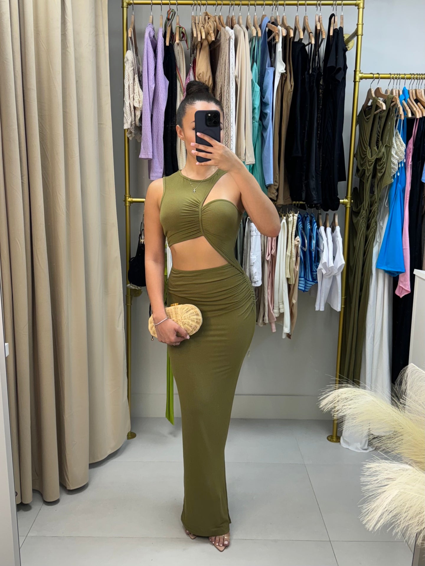 Olive For You Maxi Dress