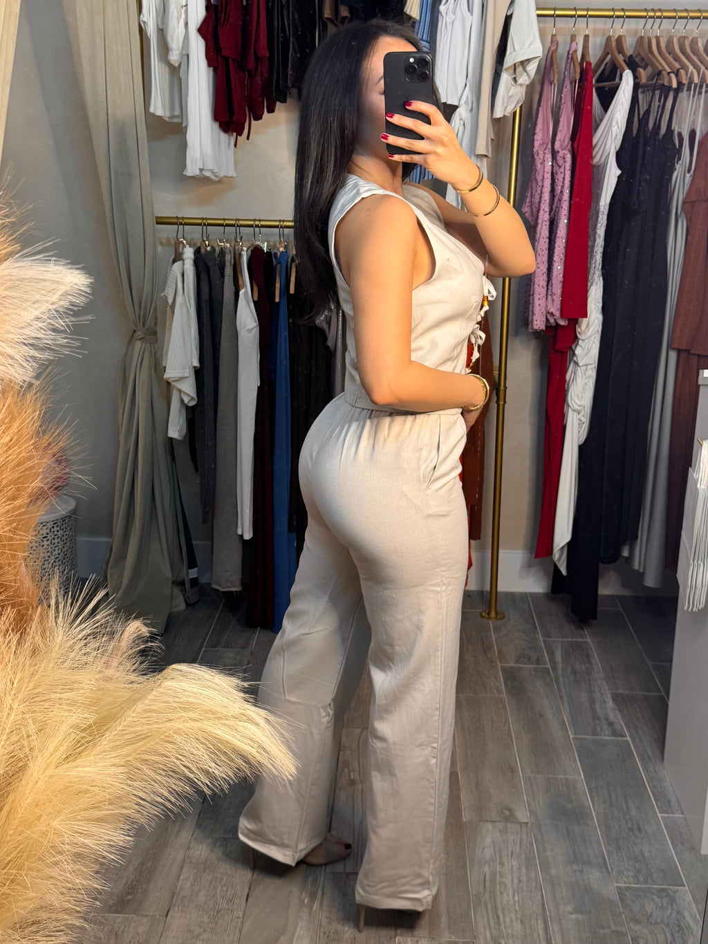 LOVE IN LINEN PANT SET | BEIGE