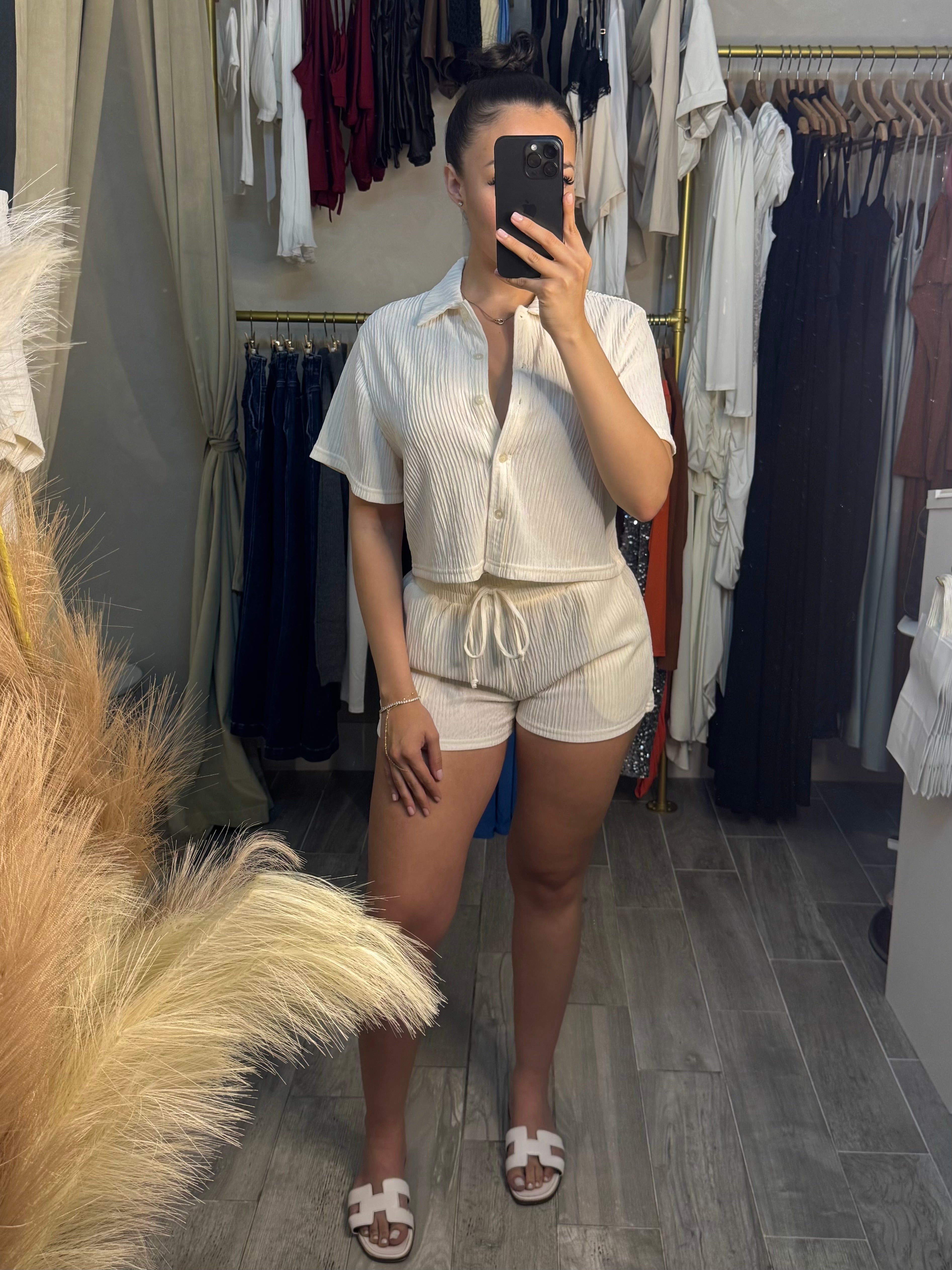 LINEN BABE SHORT SET