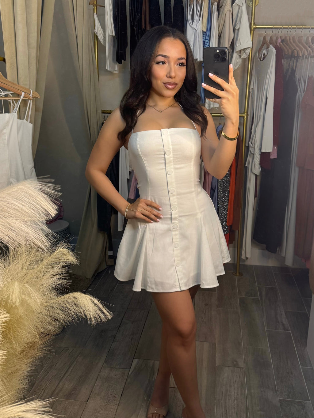 PRETTY LITTLE LINEN MINI DRESS