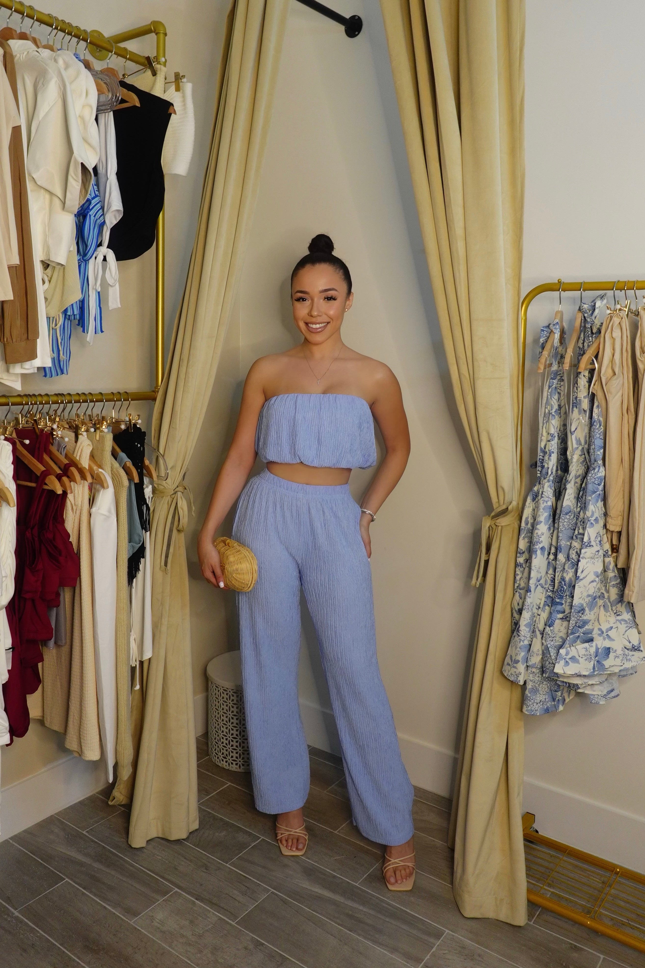 Busy Brunching Pant Set | PERIWINKLE
