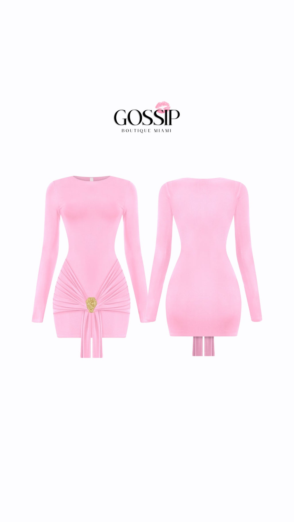 HEART EYES MINI DRESS | LIGHT PINK