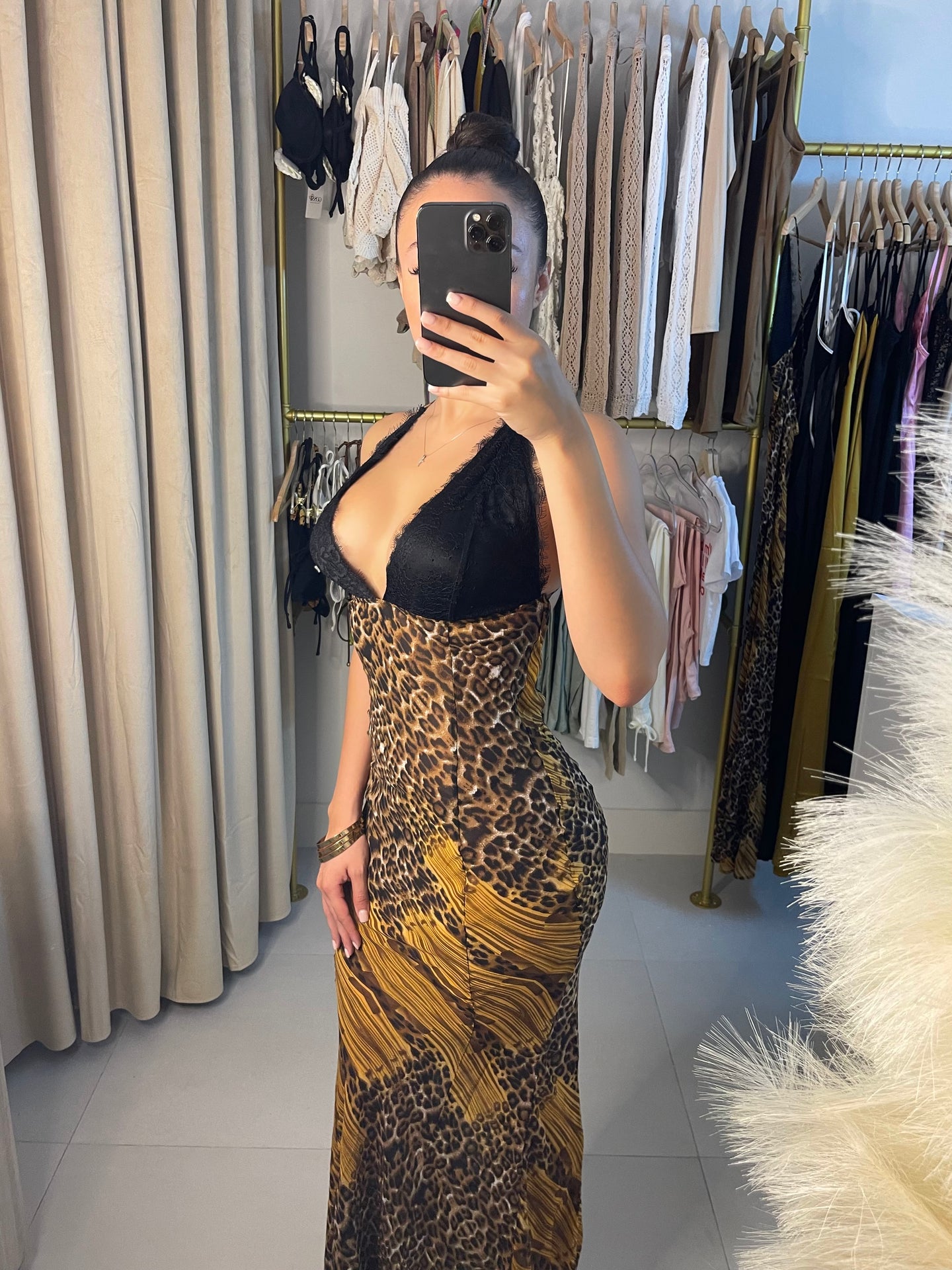 Leopard Lace Maxi