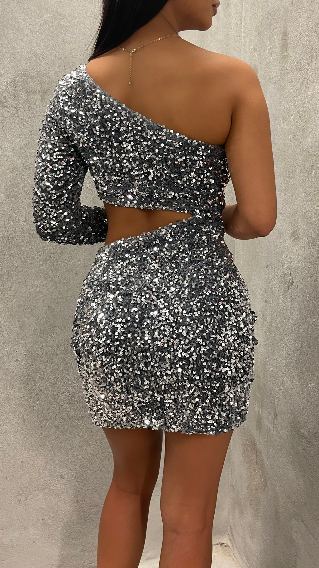 Silver Sequin Mini